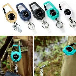 다용도 와이어 핀온릴 카라비나 열쇠고리 낚시 등산 캠핑 길이조절 키링 소품걸이 홀더 후크 체인