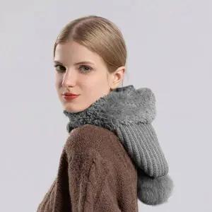 3컬러 여자 겨울 방울 후드워머 바라클라바 넥워머 방한