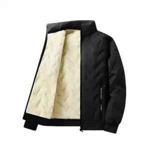 2컬러 남자 프리미엄 가벼운 겨울 퍼 안감 사선패턴 집업점퍼