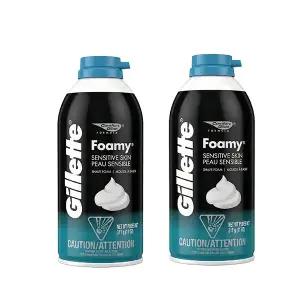 질레트 쉐이빙폼 포미 센스티브 대용량 311g 2개 /거품면도 센서티브 민감피부