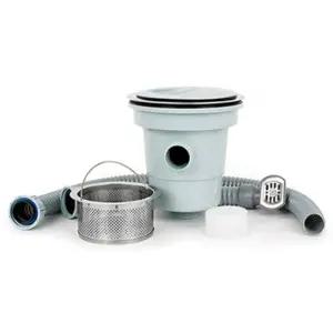 싱크대 배수통 대형 185mm 거름망 배수관 세트 부엌 하수구 배관 부속 주방 부품