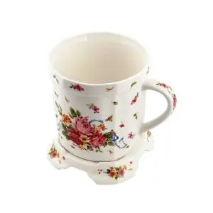 도자기 손잡이 수저통 허니문 로즈 정리함 주방함 수저함 젓가락 숟가락 디자인함