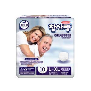 참사랑 남여공용 실속형 성인용 팬티기저귀 대형10P