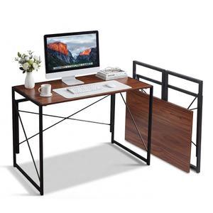 ZENY 접이식 컴퓨터 책상 39인치 튼튼한 필기 책상 게이밍 책상 홈 오피스 PC 노트북 접이식 테이블 현대적이고 간단한 작은 공부 책상 강철 프레임