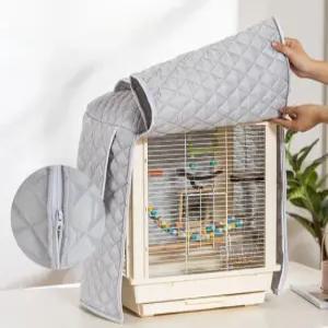 겨울 새장 천 조류 방한용품 단열 커버 애완동물집 보온 지퍼 30x22x38