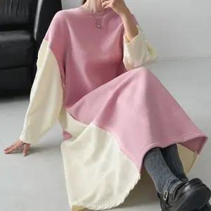 H스타일 OP)골덴콤비기모원피스 겨울 코듀로이 기모 원피스 OPS 드레스 골덴 데일리룩 빅사이즈