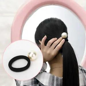 진주 방울 머리끈