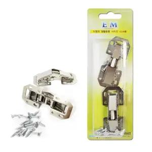 이엠철물 무보링 씽크대 경첩 2개 경첩 110경첩 무타공 무보링 싱크대