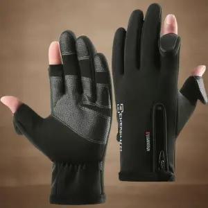 [하프클럽/]여성용 겨울 터치 스크린 오픈형 장갑