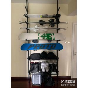 스노우보드 거치대 스케이트 서핑보드 양면흰색 스노우 4층 스케이트보드 보드거치대 검정