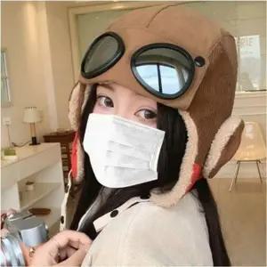 겨울 코듀로이 군밤장수 고글모자 퍼 귀달이모자 방한 안감