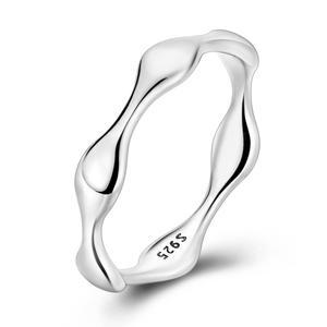 테프론 백업 원래 925 스털링 실버 반지 규칙 액체 물방울 여성을위한 간단한 여자 보석 생일 기념일 선물