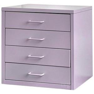 철제 미니 서랍장 2단 고양이 책상위 쇼케이스 목걸이 자물쇠 인테리어 보라 골드 핑크