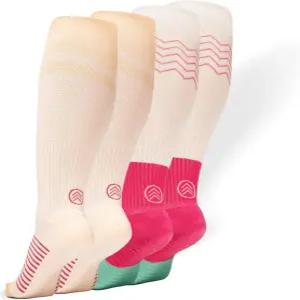 그립이 있는 그립조이 압축 양말 15-20mmHg 순환 여행 임신 간호사를 위한 지지력 및 안정성