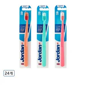 조르단 클린 스마일 부드러운 고탄력 칫솔 x 24개입