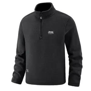 [지프]지프스피릿 후리스 반집업 티셔츠 블랙 (JSFATS1016)