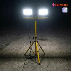 야간 작업 50W 투광기 2개 스탠드 세트 AC 220W 투광등 풋살 족구 행사장 캠핑 임시조명