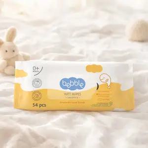 [베블] 카모마일 안전한 아기 신생아 어린이 아이 베이비 아기용 애기 물티슈 54매 10+2팩