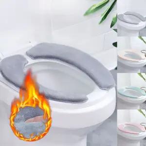 극세사 메모리폼 4Color 변기 커버 빨아쓰는 시트 대형 재사용 방한용품