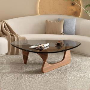 샤크팡 원목 강화유리 이사무노구치테이블 소파테이블 거실