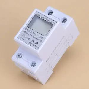 검침기 검전기 가정용 LCD 디지털 전력량계 단상 에너지 미터 와트계 전력계 kWh 230V AC 50Hz 60A 전기 DI