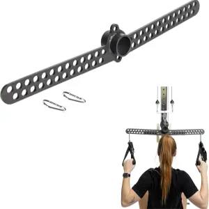 벨 오브 스틸 30인치 D-핸들 바 케이블 부착물 D 핸들 조절식 기계봉 카라비너 멀티 그립 LAT 풀다운 및 행