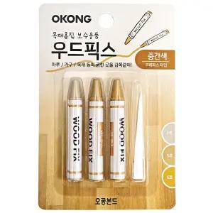 오공 우드픽스 (중간색)바닥찍힘 보수 마루 흠집 틈새