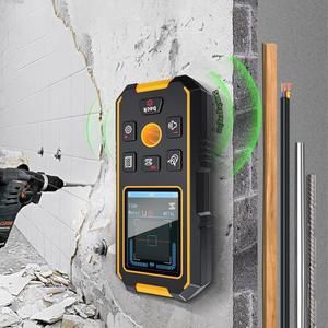 레인레오티 스터드 파인더 벽 스캐너, 목재/비자성 금속/조이스트/파이프/와이어/AC 와이어용 3-in-1 충전식 마그네틱 금속 파인더, 포지셔닝 홀, LCD 디스플레이 및 오디오 알람 포함