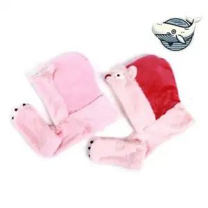 어린이 따뜻한 방한 워머 후드넥 목도리 패딩 아동 겨울모자 어린이워머 털모자 후드 유아 아기목도리