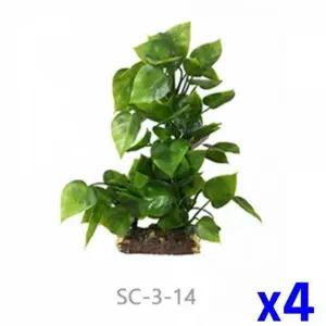 [오너클랜]WL 수족관 꾸미기 하트잎 조화 x4개 어항꾸미기 어항장식