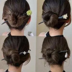 비녀 나무비녀 고풍 머리장식 포인트 헤어악세사리