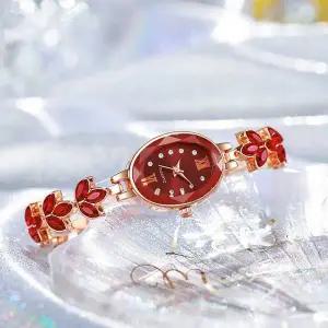 릴리아 레드 손목시계 메탈 여성시계 패션시계