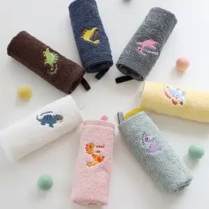 송월타올 도톰한 공룡자수 30수 50g 고급고리핸드타월 어린이집 카페 주방 고리손수건