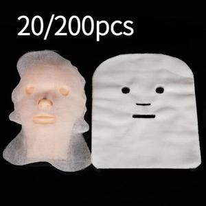 20/200PCS 순수 코튼 DIY 뷰티 마스크 살롱 일회용 페이셜 거즈  수분 흡수 비자극성 페이스 소프트