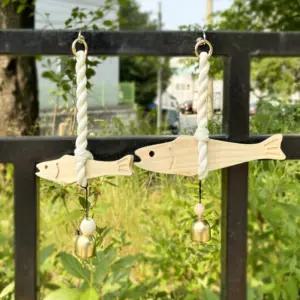 액막이 우드 명태 도어벨 1P 행운 풍경 현관 종 선물