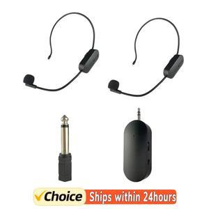 블루투스 호환 오디오 무대 성능 교육 투어 증폭 장치용 2 4G 장착형 무선 마이크 세트