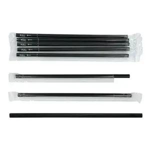 원바이 이지컷 빨대 7.0 mm x 210 mm 개별포장 5000개 (검정)