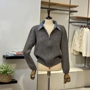 [대구백화점] [반에이크]데님카라 집업 니트 가디건(VB5YKCMG05Z)