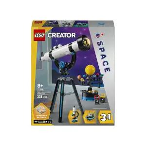 레고 크리에이터 학습교재 수업교구 유치원 초등생 어린이 선물 3in1 망원경+현미경+UFO 과학 실험실