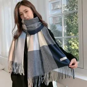 체크 방한 목도리 남성 여성 겨울 부드러운 머플러