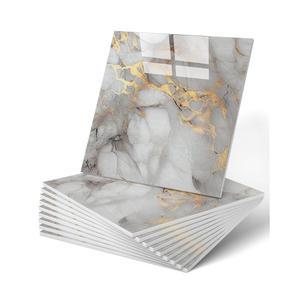 와딜 20pcs 방수 필 앤 스틱 대리석 벽 타일, 욕실, 주방, 거실용 11.8