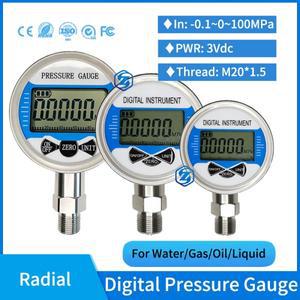 무선 바 mpa psi 디지털 압력 게이지  공기 액체 연료 오일 워터 압력계  100Mpa 저압