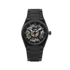 [신세계라이브쇼핑]가이거 GE1228BB 스켈레톤 다이얼 남성 메탈시계