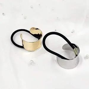 유광 묶음머리 메탈 메탈데일리헤어끈 반달머리끈 정