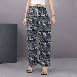 태국코끼리바지 휴양지 코끼리 패턴 밴딩 쿨 팬츠 4color DK-0362