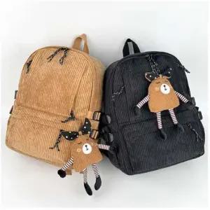 골덴백팩 여성 코듀로이 미니 백팩 1P 키링포함 골덴 배낭 가방