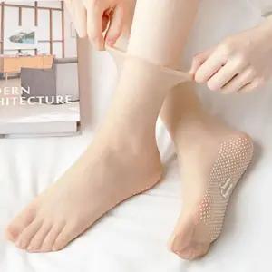 여성 논슬립 실리콘 시스루 발목 스타킹 양말 X10개 여성패션양말