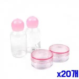 WL 투명한 스킨용기 크림용기 4p x20개 공병 여행용공병 WFLPPM1