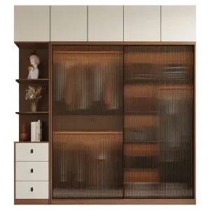 유리 슬라이드 도어 옷장 미닫이문 수납장 미니멀