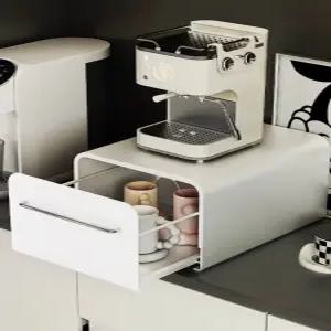 디귿철제수납장 커피머신 수납함 슬라이딩 홈카페 슬림 서랍